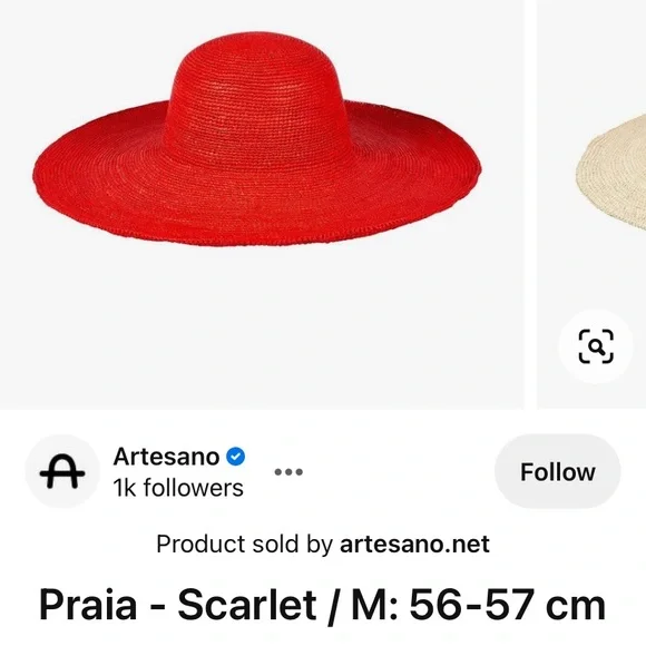 Artesano | Accessories | Iso Artesano Praia Straw Hat In  display picture 1